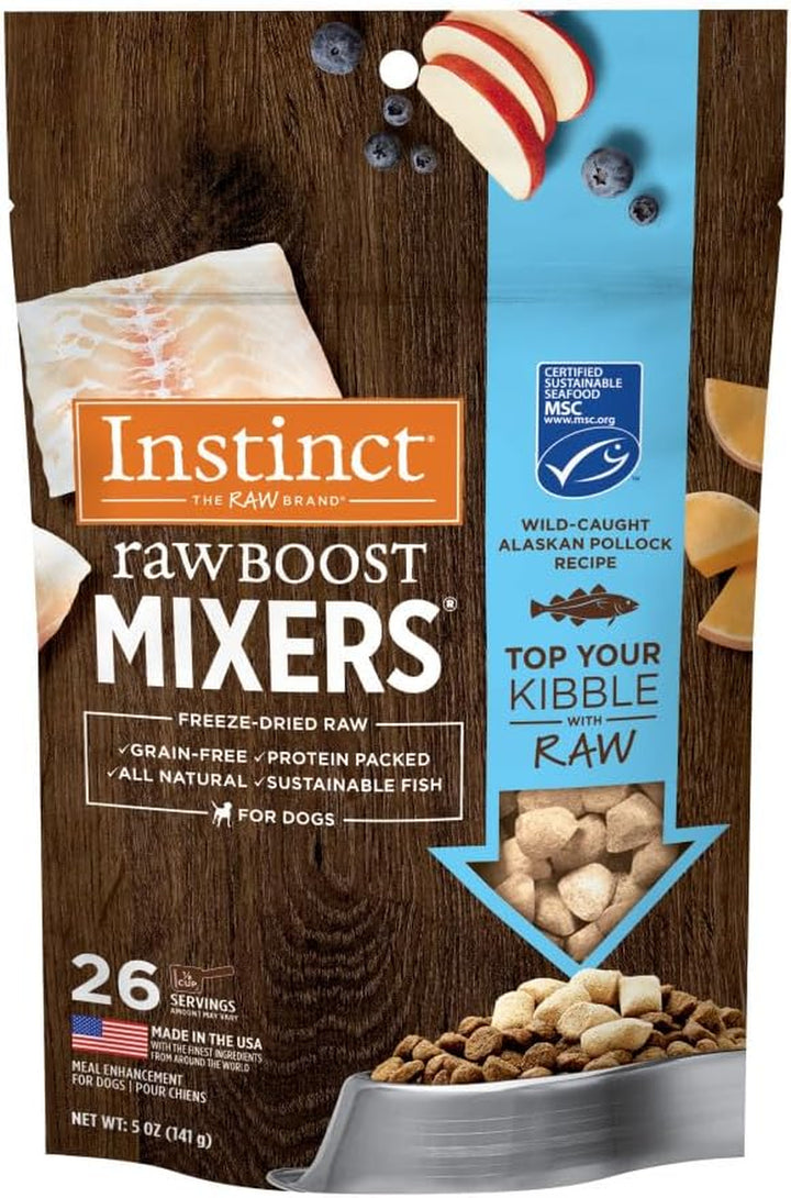 Raw Boost Mixers, Freeze Dried Dog Food Topper, Grain Free Recipe - All Natural Beef, 14 Oz. Bag