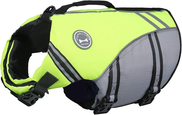 Sports Style Dog Life Vest, Dog Life Jacket for Swimming & Boating, Ripstop & Buoyancy for Puppy Doggy, Lifejacket with Handle, M, Blue