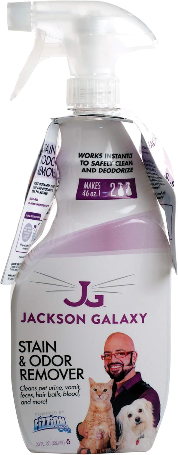 : Stain & Odor Remover - Pet Urine Remover - 23 Oz Bottle - 2 Fill Tablets Included - Eliminates Pet Stains & Odors Quickly - Works on Multiple Surfaces - Non-Toxic Formula