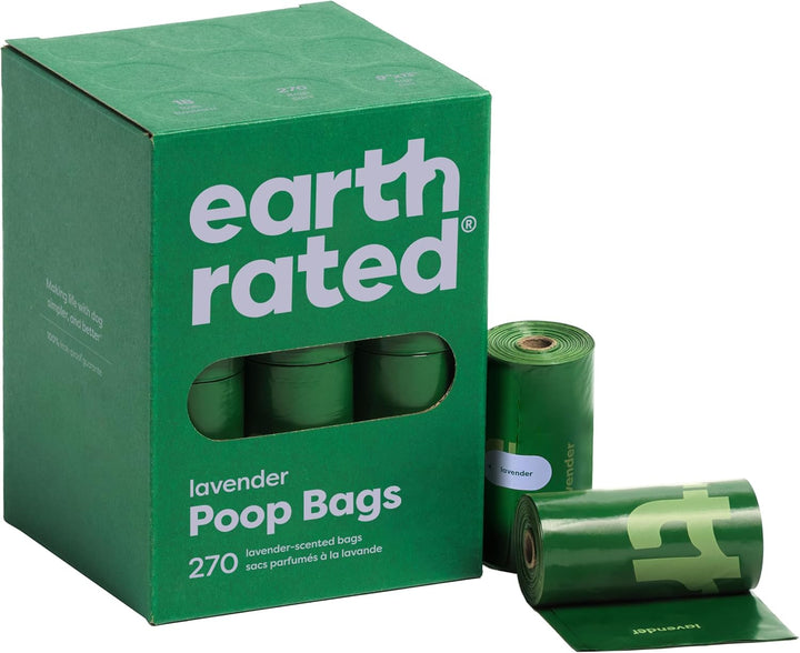 Poop Bags for Dogs, Guaranteed Leak Proof and Extra Thick Waste Bag Refill Rolls, Lavender Scented, 270 Bags
