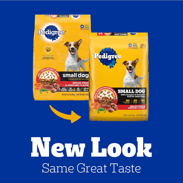 Complete Nutrition Adult Small Dog Dry Dog Food, Grilled Steak & Vegetable Flavor, 14 Lb. Bag