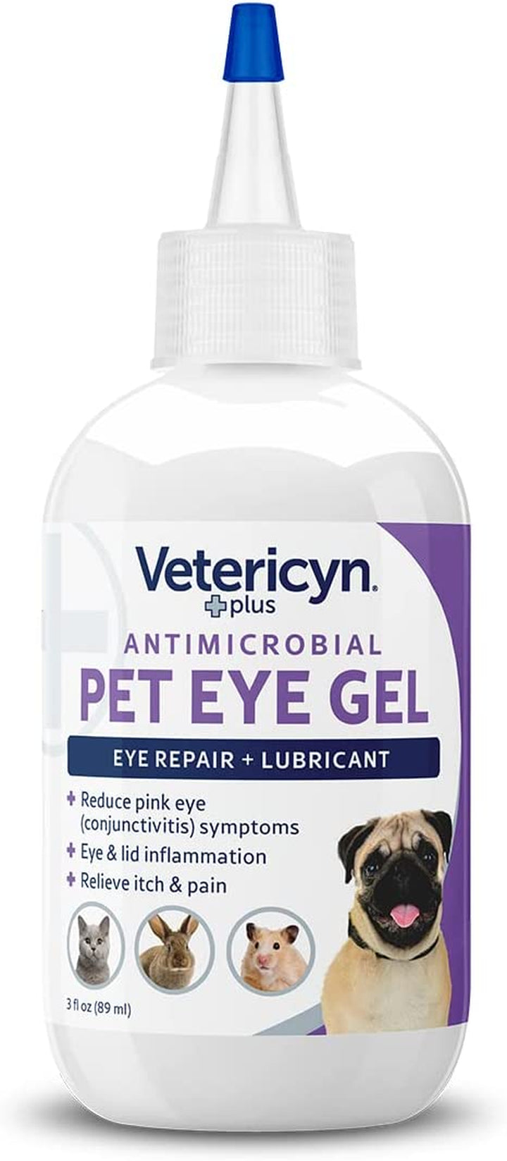 plus Pet Eye Gel | Dog and Cat Eye Ointment Alternative to Lubricate and Relieve Eye Irritations and Abrasions, Reduce Symptoms of Pink Eye in Dogs and Cats. 3 Ounces