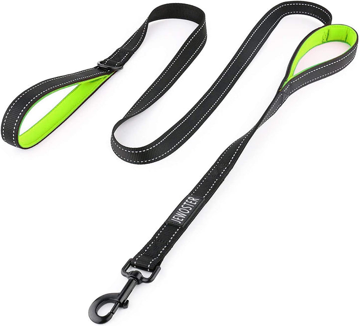 Heavy Duty Dog Leash - 2 Handles by Padded Traffic Handle for Extra Control, 6Foot Long - Perfect for Medium to Large Dogs (6 Ft, Black)