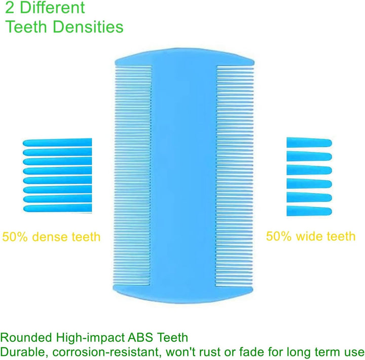 5 Pack Flea Lice Comb,Stainless Steel Dog Cat Grooming Combs with Rounded Teeth,Double Sided Professional Pet Tear Stain Remover,Dematting Tool for Small, Ideal for All Pet