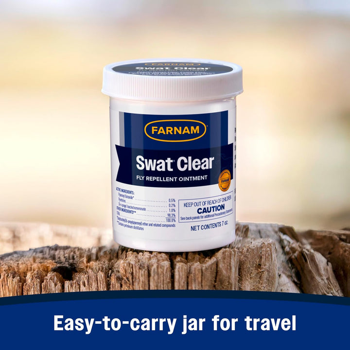 Swat Fly Repellent Ointment for Wounds, Sores, Scratches and Abrasions, 7 Oz