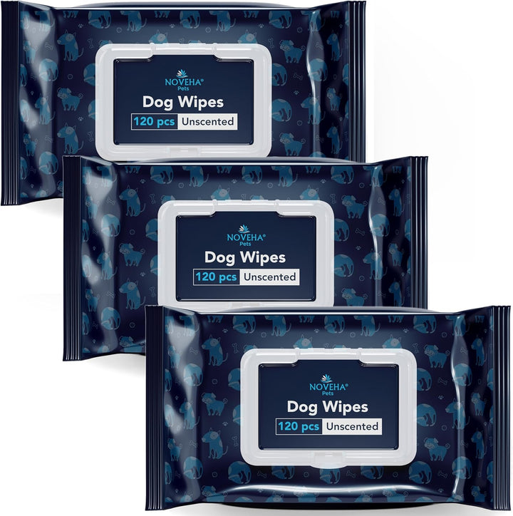 Pet Wipes - Formulated Pet Wipes - for Facial and Finger Folds, Underarms - 3" X 2" Size (150 Counts)