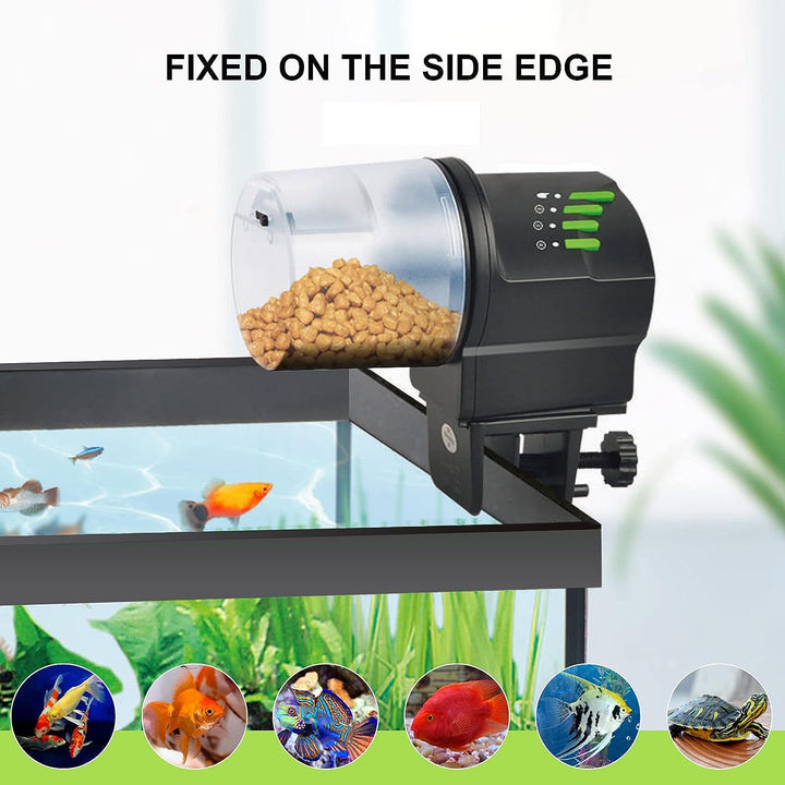 Automatic Fish Feeder Food Dispenser Vacation Fish Feeder Powered by Battery and USB for Aquarium and Turtle Tank