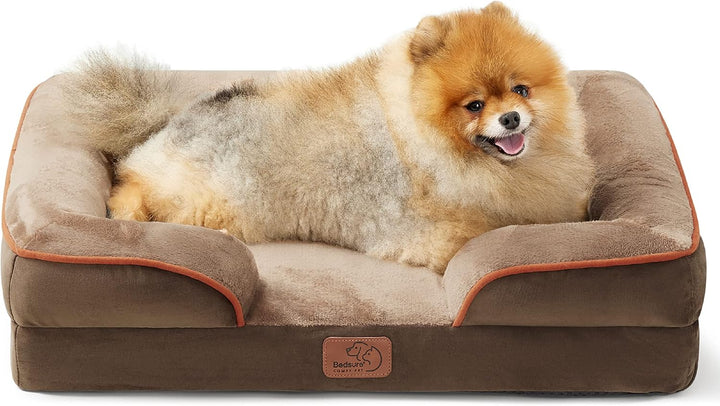 Orthopedic Dog Beds Large Sized Dog - Washable Large Dog Cat Bed Waterproof, Comfort Dogs Couch Sofa with Washable Removable Cover, Pet Bed with Nonskid Bottom, Grey, 35"