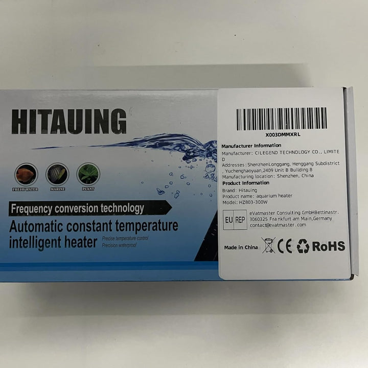 Aquarium Heater, 300W Fish Tank Heater with LED Digital Display & 5 Safety Protection, Submersible Aquarium Heater with 2 Suction Cup and 8.2Ft Cord for 40-75 Gallon Fish Tank.