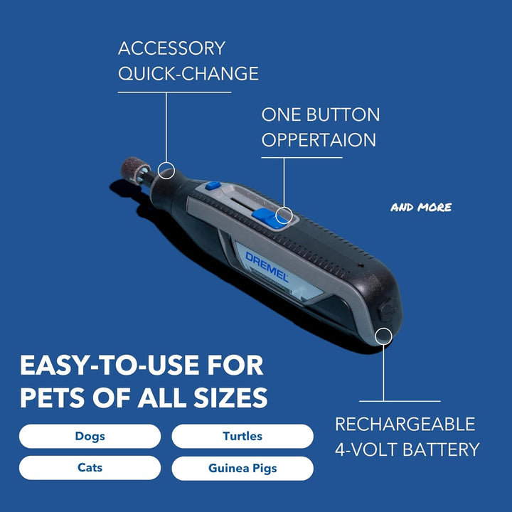 Pawcontrol 7760-PET Dog Nail Grinder and Trimmer - Cordless & Rechargeable Pet Grooming Tool Kit - Safe for Dogs, Cats, and Small Animals (Amazon Exclusive)