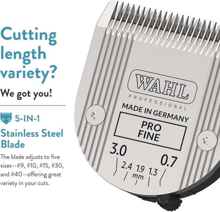 Professional Animal 5-In-1 Adjustable Blade Arco, Bravura, Chromado, Creativa, Figura, and Motion Pet, Dog, and Horse Clippers - Fine (2179-301)