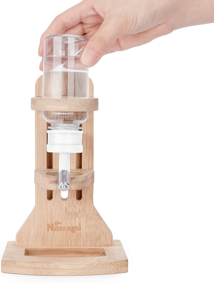 Water Bottle with Stand for Syrian Dwarf Hamsters Gerbils Mice Rats Degus Small Pet Rodents(White)