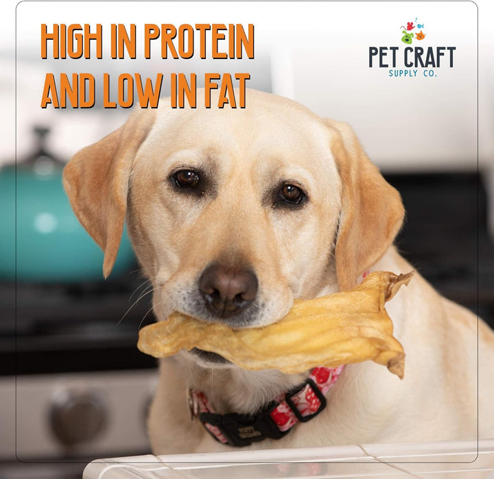 Grass Fed Water Buffalo Ear 16 Count (Pack of 1) Pig Ears for Dogs Alternative Free Range Long Lasting Dog Chew and Treat for Aggressive Chewers and Puppies