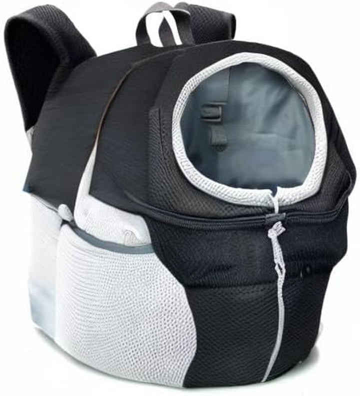 Dog Carrier Backpack, Comfortable Doggy Front Backpack Pet Puppy Carrier Travel Pack with Breathable Head Out Design and Padded Shoulder for Walking Biking Hiking Camping