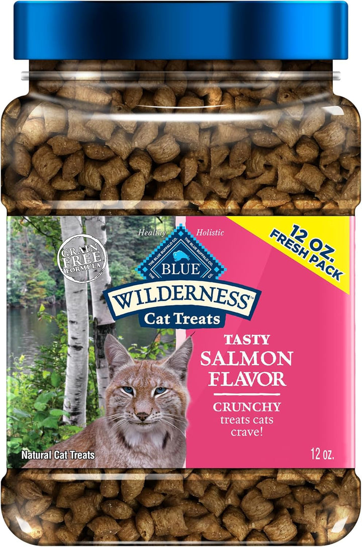Wilderness Crunchy Cat Treats, Grain-Free Treats for Cats Made with Natural Ingredients, Great for Training, Tasty Chicken Flavor, 12-Oz. Tub