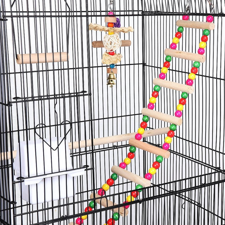 39-Inch Roof Top Large Flight Parrot Bird Cage for Small Quaker Parrot Cockatiel Sun Parakeet Green Cheek Conure Budgie Finch Lovebird Canary Pet Bird Cage W/Toys