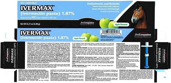 Ivermax (Ivermectin) Equine Paste 6.08 Gram 1 Pack, Blue