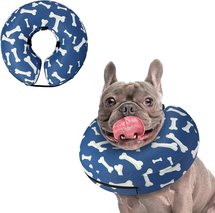 Inflatable Dog Cone Collar Alternative after Surgery, Doggie Neck Donut Collar Recovery Ecollar, Soft Dog Cone for Small Medium Large Dogs