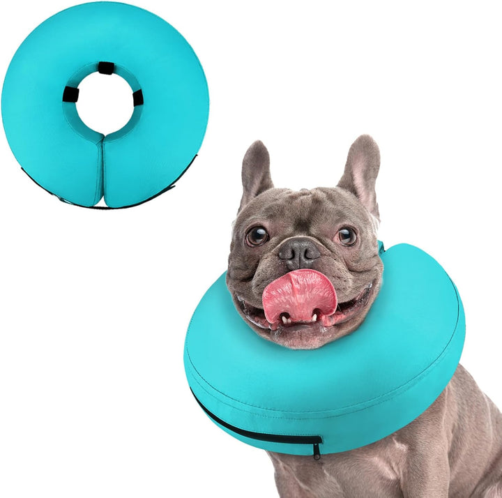 Inflatable Dog Cone Collar Alternative after Surgery, Doggie Neck Donut Collar Recovery Ecollar, Soft Dog Cone for Small Medium Large Dogs