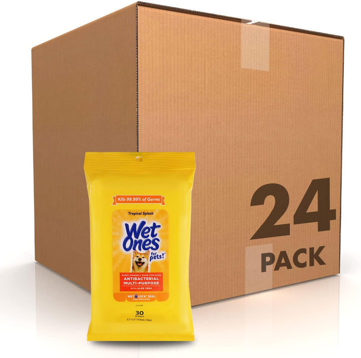 for Pets Multi-Purpose Dog Wipes with Aloe Vera | Dog Wipes for All Dogs in Tropical Splash,  Wipes for Paws & All Purpose | 50 Ct Cannister Dog Wipes