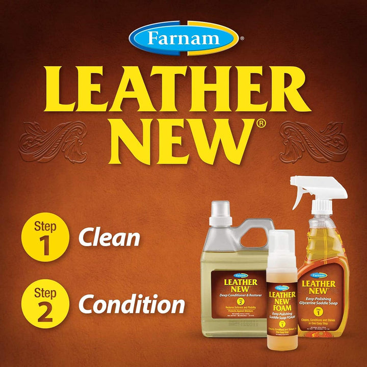 Leather New Deep-Cleaning Conditioner and Restorer for Saddles and Leather, 16 Ounces