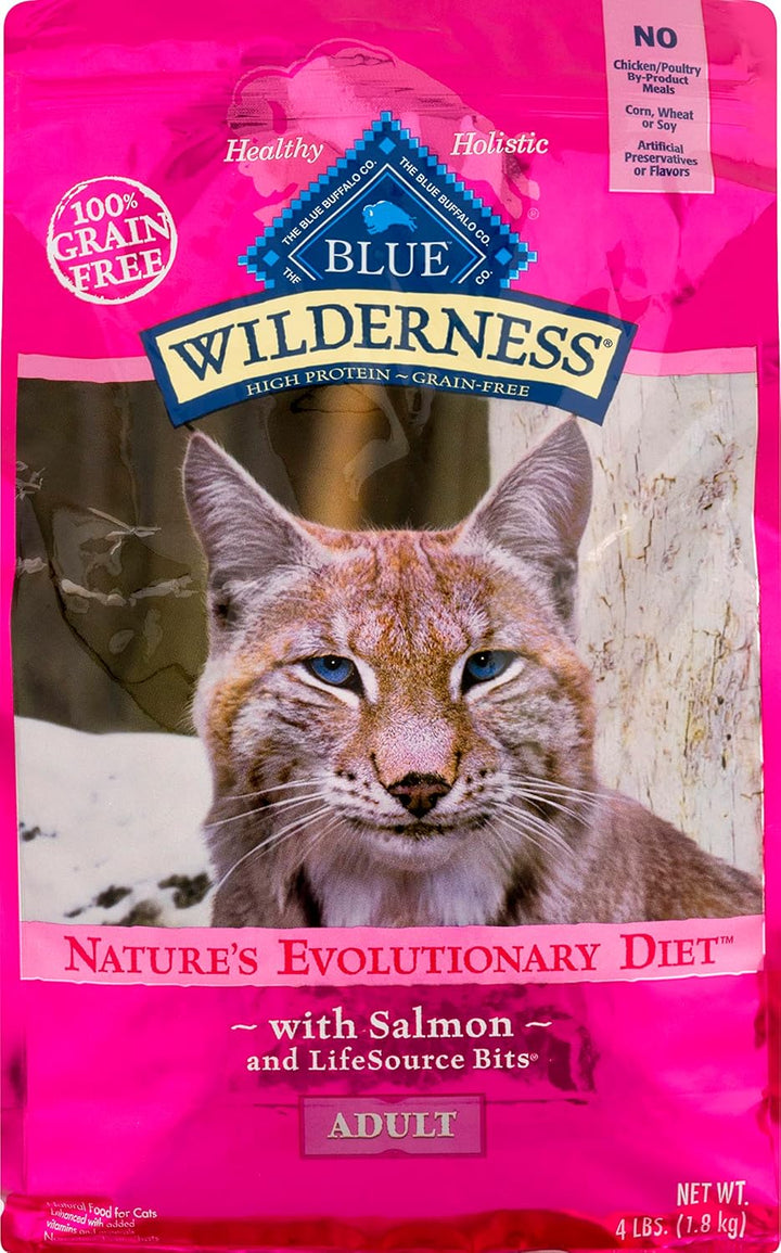 Wilderness Natural Adult Dry Cat Food, High-Protein and Grain-Free Diet, Supports Healthy Muscle Development and a Healthy Immune System, Chicken, 12-Lb. Bag