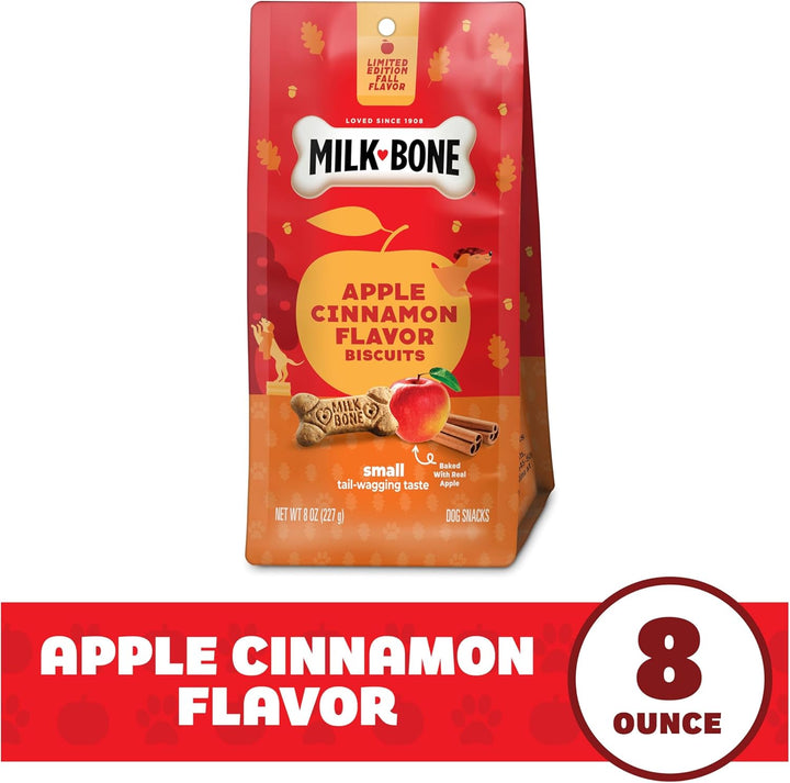 Limited Edition Apple Cinnamon Flavor Biscuit Dog Treats, 8 Ounce