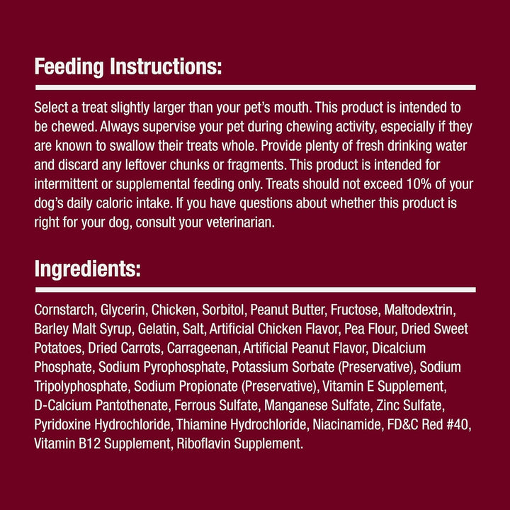 Smartsticks with Real Peanut Butter, 25 Count, Treat Your Dog to a Rawhide-Free Chews for Dogs