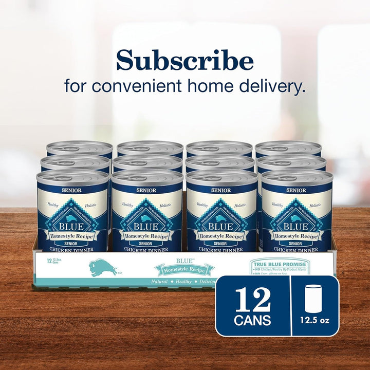 Homestyle Recipe Senior Wet Dog Food, Made with Natural Ingredients, Chicken Dinner with Garden Vegetables, 12.5-Oz Cans (12 Count)