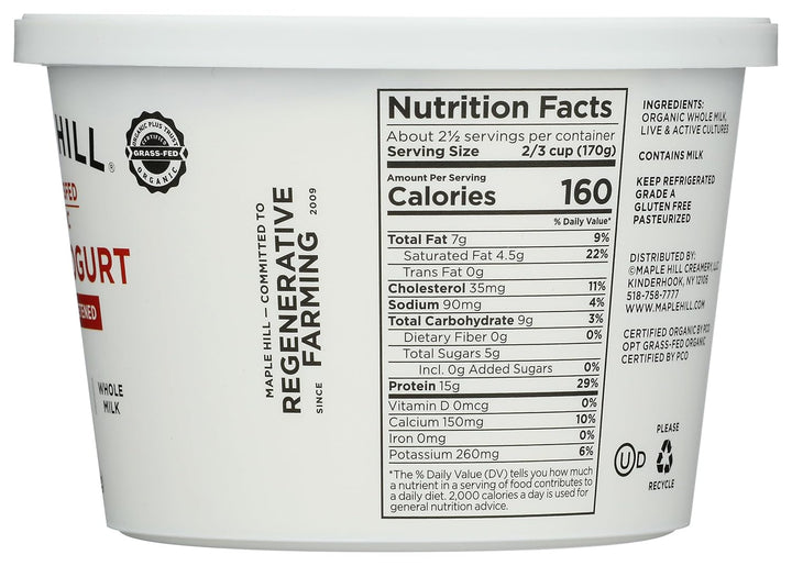Organic Plain Greek Yogurt, 16 Oz
