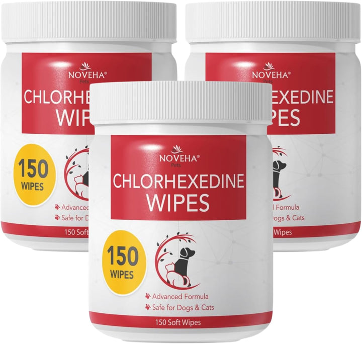 Pet Wipes - Formulated Pet Wipes - for Facial and Finger Folds, Underarms - 3" X 2" Size (150 Counts)