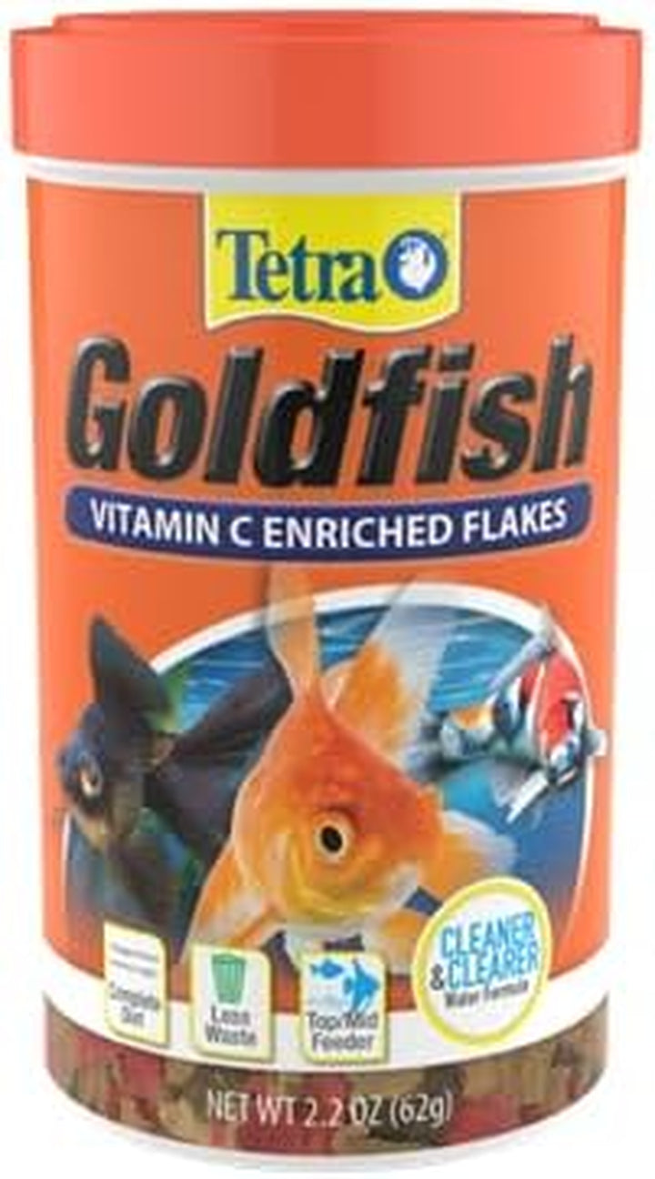 Goldfish Flakes, Nutritionally Balanced Diet for Aquarium Fish, Vitamin C Enriched Flakes, 7.06 Oz
