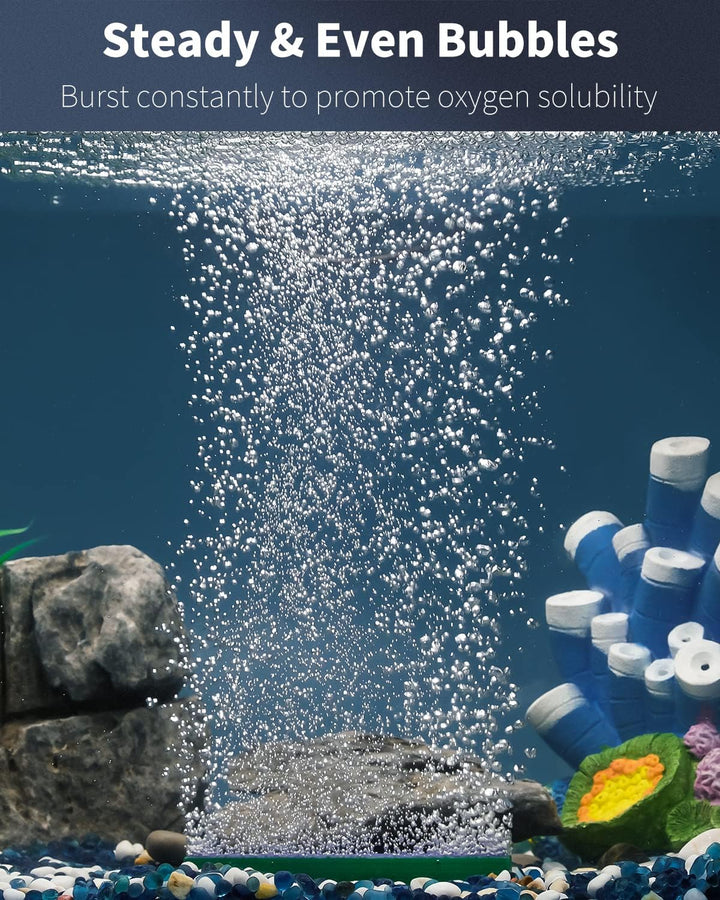 Aquarium Air Stone Bar Bubbler 4 Inch, Fish Tank Bubbler Stone with Plastic Base Square Oxygen Diffuser for Nano Air Pump Small Bucket and Fish Tank, 4 Pack