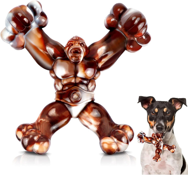 Tough Dog Toys for Aggressive Chewers, Indestructible Dog Chewers for Medium & Large Breeds, Squeaky Durable Chew Toys to Keep Them Busy, Reduce Boredom, Teeth Cleaning, Bacon Flavor