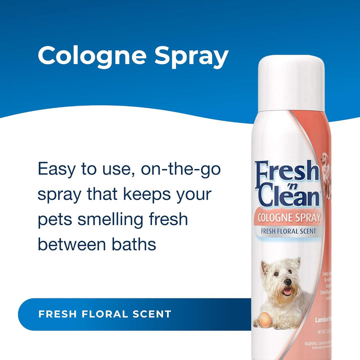 Fresh ’N Clean Cologne Spray - Floral Scent - 12 Oz - Controls Odor & Keeps Dogs Smelling Fresh