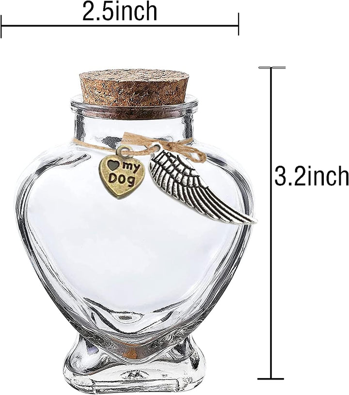 Memorial Bottle for Pet Hair，Pet Fur Memorial Fur Keepsake，Dog Cat Keepsake Fur, Pet Memorial Urn (Dog)