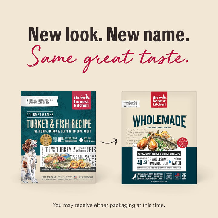 Wholemade™ Whole Grain Turkey & White Fish Dog Food, 10 Lb Box