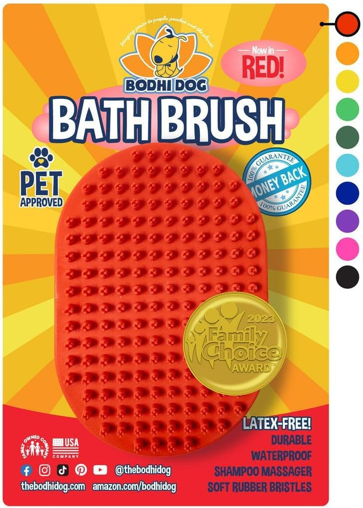 Shampoo Brush - Pet Grooming & Bath Supplies for Dogs and Cats - Bath Brush for Long & Short Hair - Premium Scrubber for Shower, Bathing & Massage (One Pack, Blue)