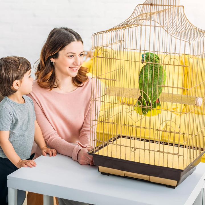 50 Pieces Gravel Liner Paper for Bird Cage, 11 X 17 Inch Birdcage Liner Pet Bedding Accessories, Parrot Cage Sandpapers