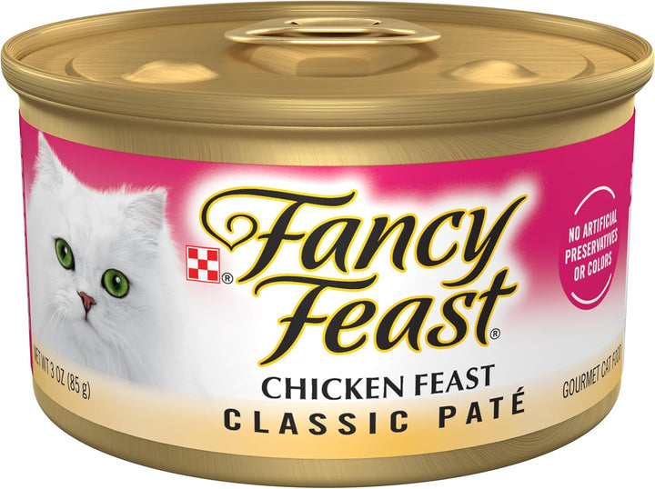 Poultry and Beef Feast Classic Pate Collection Grain Free Wet Cat Food Variety Pack - (Pack of 30) 3 Oz. Cans