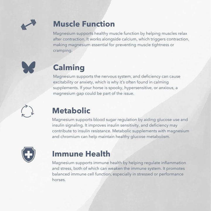 Magnesium 5000 (10Lb) Calming/Metabolism/Muscle Function Support for Horses.