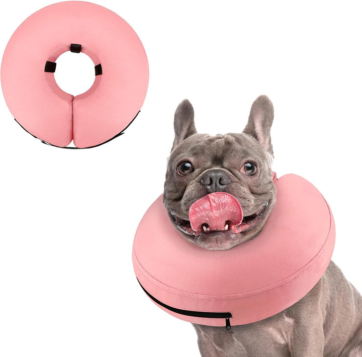 Inflatable Dog Cone Collar Alternative after Surgery, Doggie Neck Donut Collar Recovery Ecollar, Soft Dog Cone for Small Medium Large Dogs