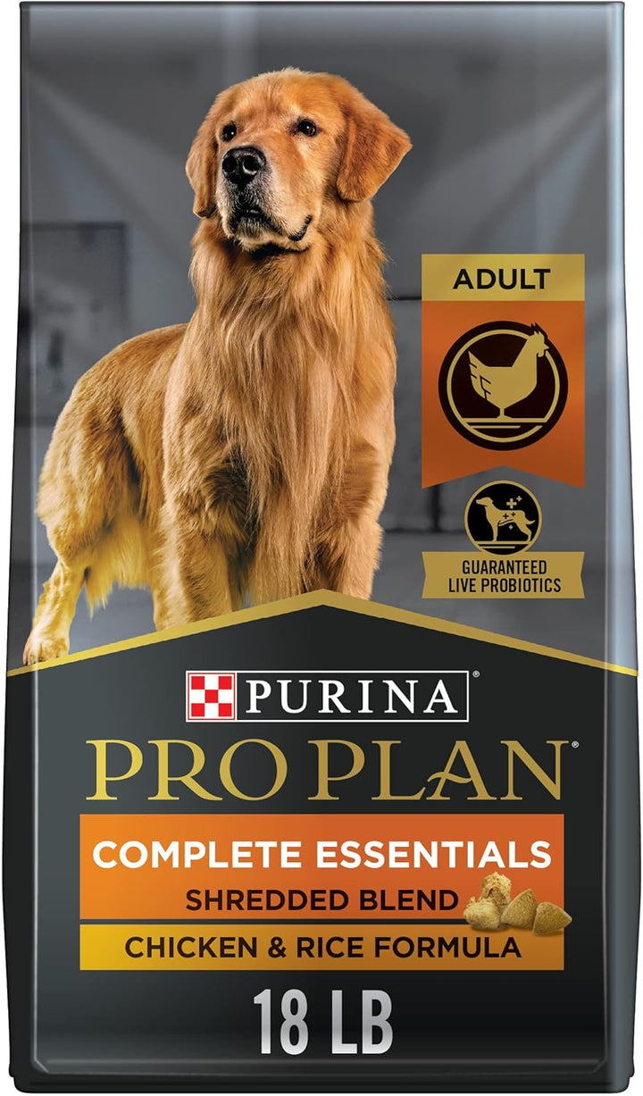 Complete Essentials Shredded Blend Chicken and Rice Dog Food Dry Formula with Probiotics for Dogs - 47 Lb. Bag