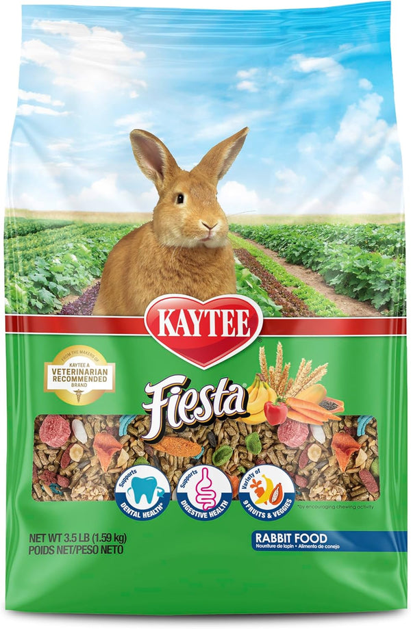 Fiesta Rabbit Food, Nutritious and Fun Blend, Supports Dental Health and Digestion, 3.5 Pounds