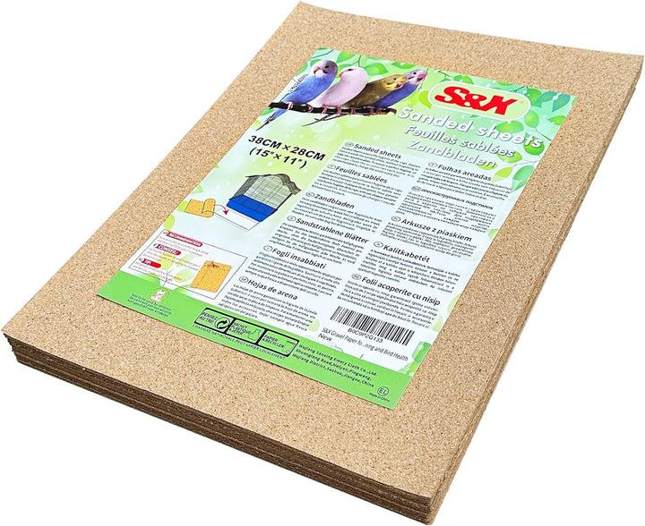 Gravel Paper for Bird Cage 10-Pack 11” X 17” Gravel Liner Paper Sand Sheets Bird Cage Liners