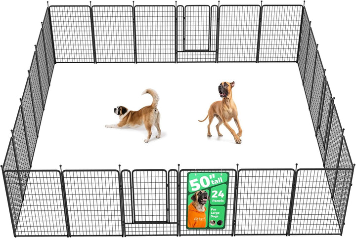 Rollick Unleashed Dog Playpen for Indoor, Yard, RV Camping, 24 Inch 8 Panels for Small and Puppy Dogs, Black│Patented