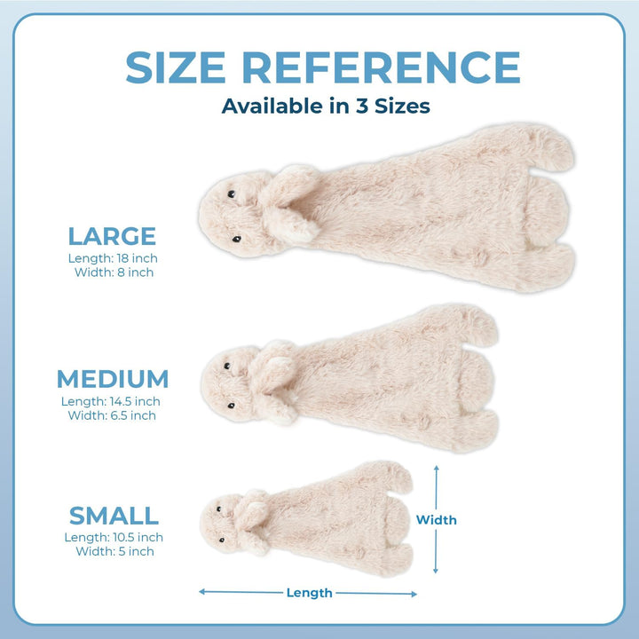 2-In-1 Stuffless Squeaky Dog Toys with Soft, Durable Fabric for Small, Medium, and Large Pets, No Stuffing for Indoor Play, Supports Active Biting and Play - 4 Figures, Small