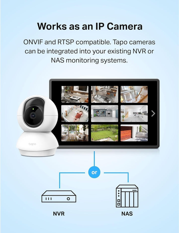Tapo Pan/Tilt Security Camera for Baby Monitor, Pet Camera W/Motion Detection, 1080P, 2-Way Audio, Night Vision, Cloud & SD Card Storage, Works with Alexa & Google Home (Tapo C200)