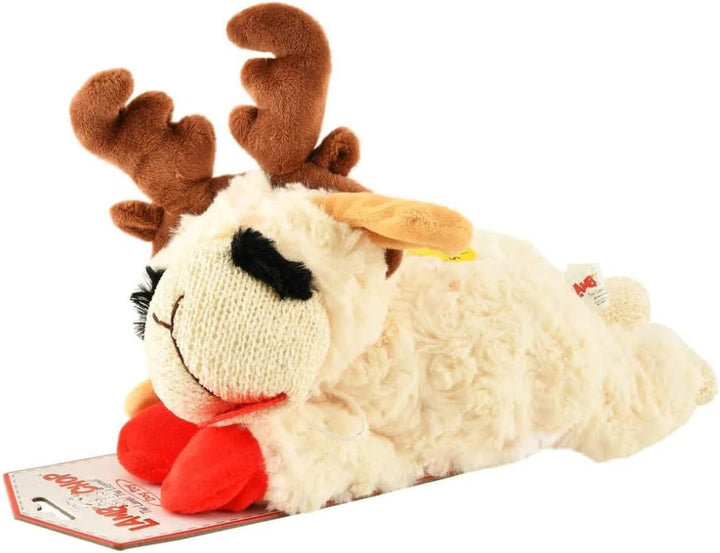 Mini Lamb Chop Officially Licensed, Plush, Squeak Pet Toy (White, 10')