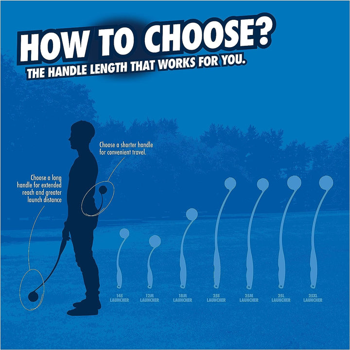 Chuckit Sport 25M Dog Ball Launcher, 25" Length, Includes Medium Ball (2.5") for Dogs 20-60 Pounds